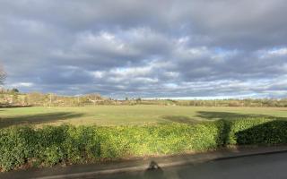 The proposed site of 100 new homes on the B3153 Somerton Road in Huish Episcopi, near Langport.