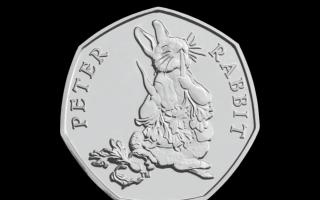 The 2018 Peter Rabbit 50p is one of the two rarest Beatrix Potter coins