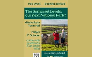 CPRE Somerset is hosting a Question Time-style event on Thursday, October 1, as part of its campaign to make the Somerset Levels the UK's next National Park