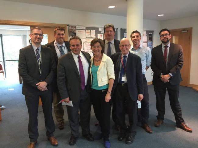 ON TRACK: MPs Neil Parrish and Rebecca Pow at a Devon and Somerset Metro Project Group