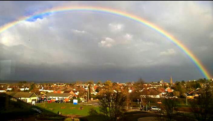 POT OF GOLD: A rainbow over Taunton, taken from Musgrove Park Hospital. PICTURE: Jeanette Street. PUBLISHED: March 23, 2017