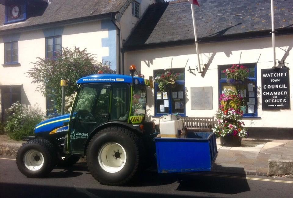 THE COUNCIL IN ACTION: One the more unusual vehicles from Watchet Town Council’s fleet. PICTURE: Ann Forester. PUBLISHED: April 6, 2017