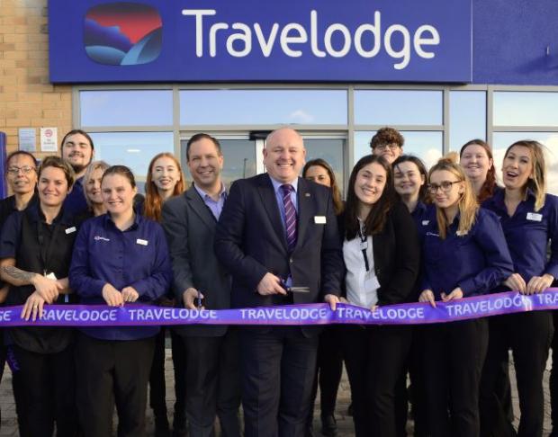 Somerset County Gazette: Travelodge unveiled its £6 million, 75-room Highbridge Burnham-on-Sea hotel in November 2018. Picture: Travelodge
