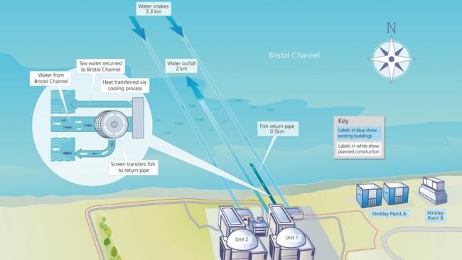 PROPOSALS: A diagram of how the cooling water intake system will work